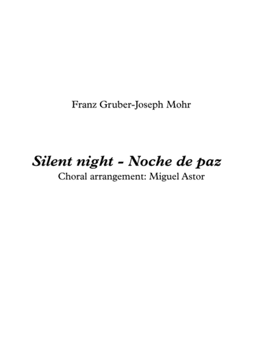 Silent night - Noche de paz (arr. Miguel Astor)