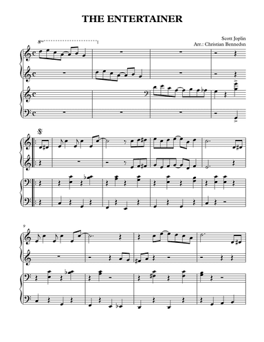 The Entertainer (arr. Christian Bennedsen)