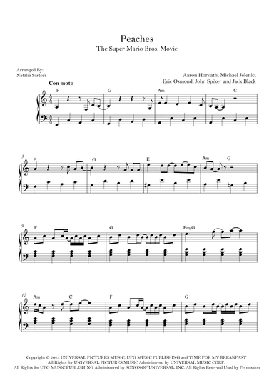 Peaches (arr. Natalia Sartori)