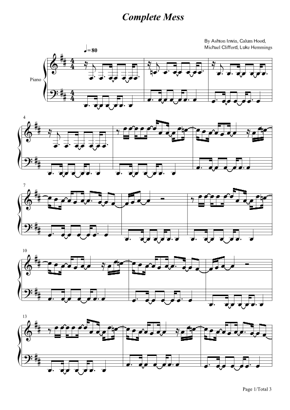 Complete Mess (arr. poon)