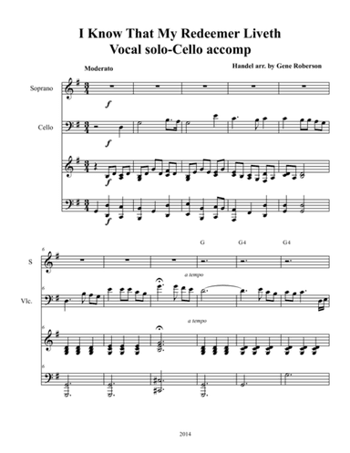 I Know That My Redeemer Liveth (MESSIAH) (arr. Gene Roberson)