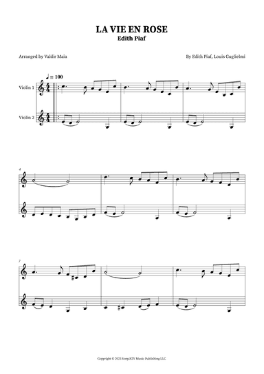 La Vie En Rose (arr. Valdir Maia)