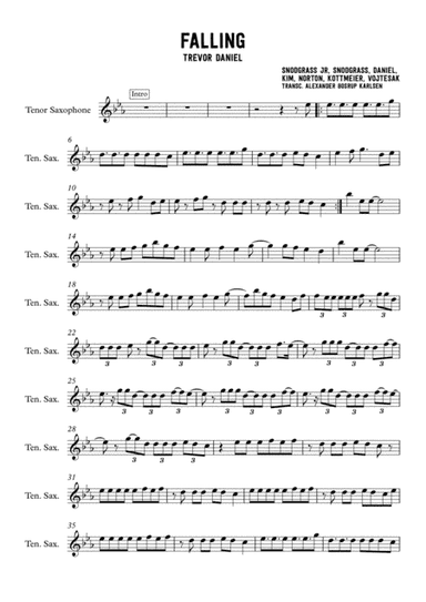Falling (arr. Alexander Bosrup Karlsen)