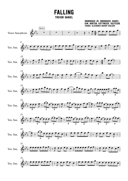 Falling (arr. Alexander Bosrup Karlsen)