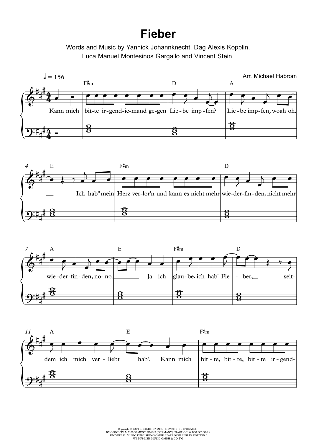 Fieber (arr. Michael Habrom)
