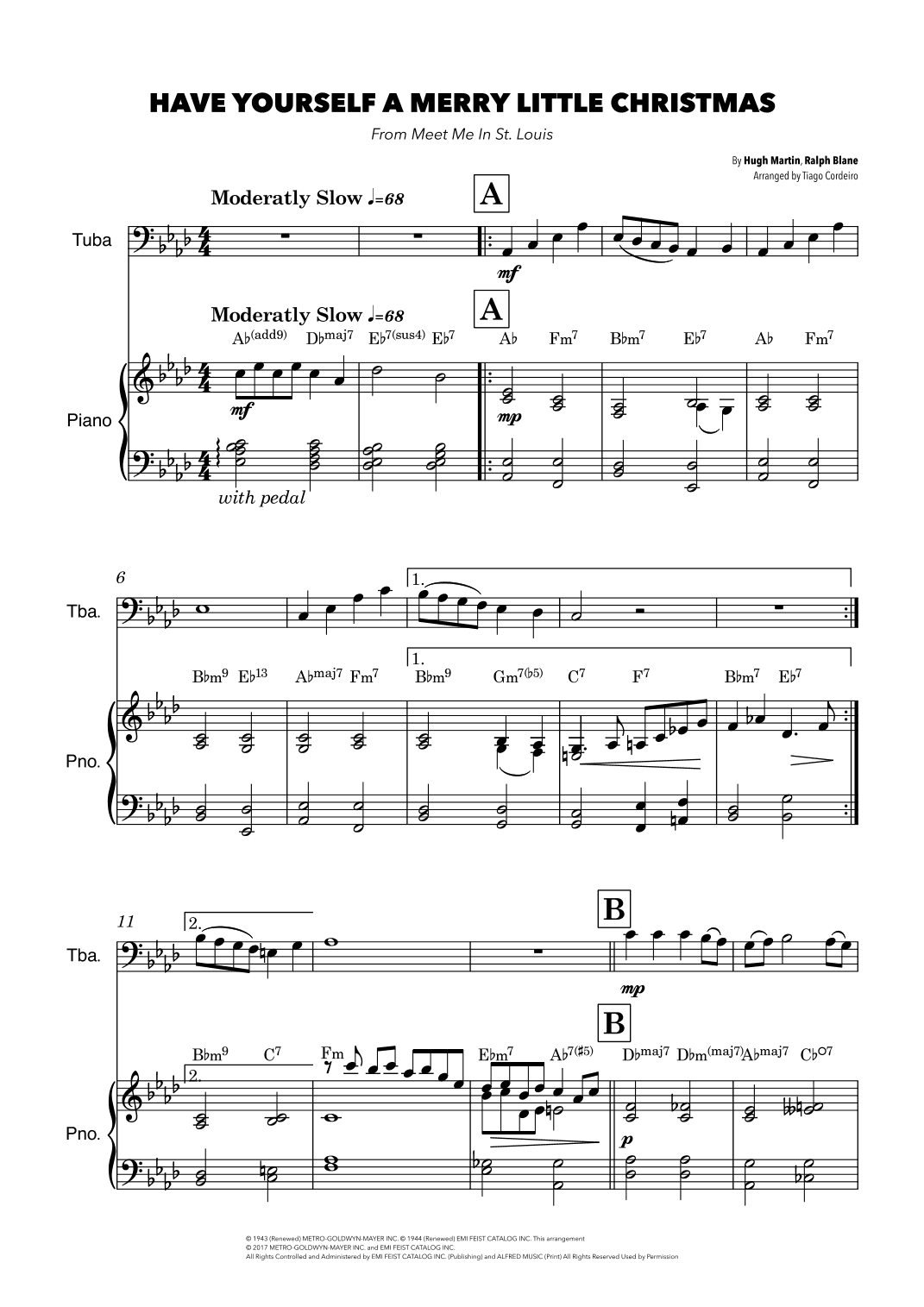 Have Yourself A Merry Little Christmas (arr. Tiago Cordeiro)