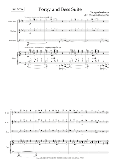 Porgy And Bess Symphonic Suite (arr. Demetrio Bonvecchio)