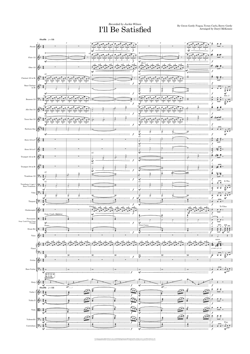 I'll Be Satisfied (arr. Daryl McKenzie)