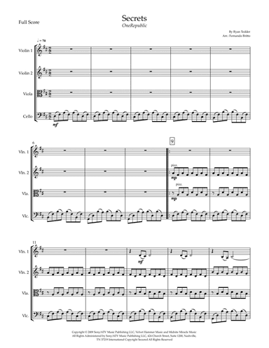 Secrets (arr. Fernando Britto)