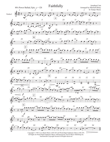 Faithfully (arr. Mitchell Drury)