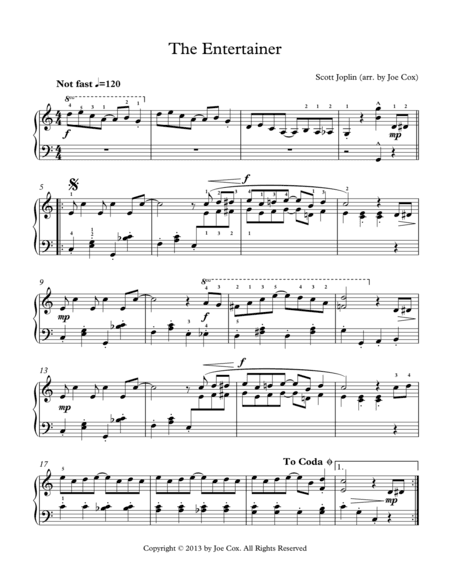 The Entertainer (arr. Joe Cox)