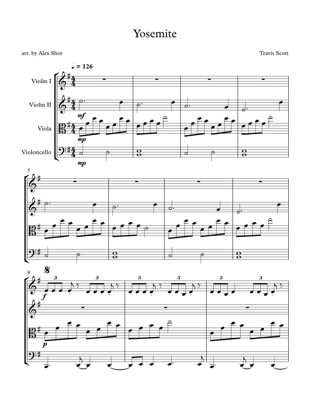 Yosemite (arr. Alex Shor)