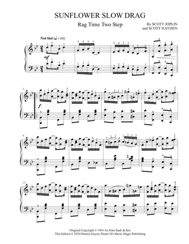 Sunflower Slow Drag (arr. Presto! It's Music Magic Publishing)
