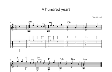 A hundred years (arr. Bettina Schipp)