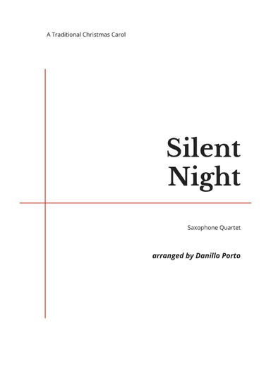 Silent Night - Saxophone quartet (arr. Danillo Porto)