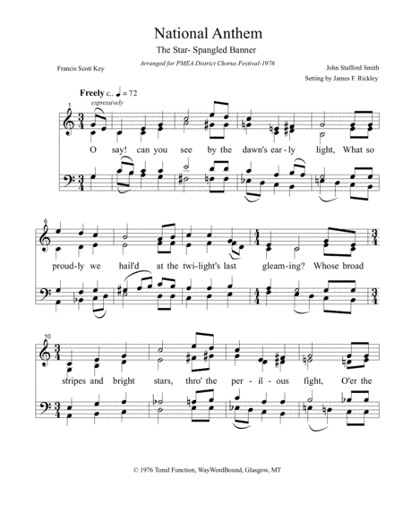 National Anthem - The Star-Spangled Banner (arr. James F. Rickley)