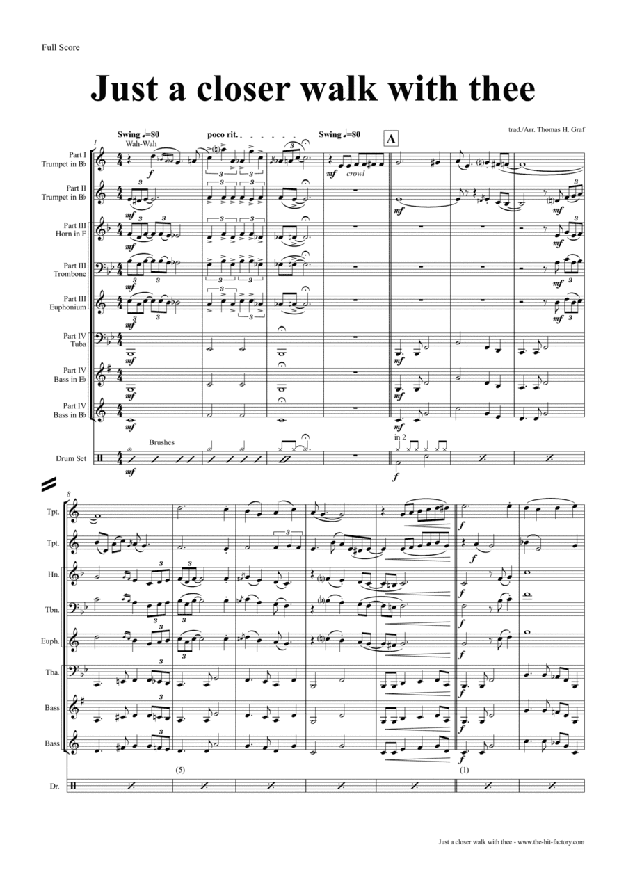 Just A Closer Walk With Thee - New Orleans Funeral  - Brass Quartet (arr. Thomas Graf)