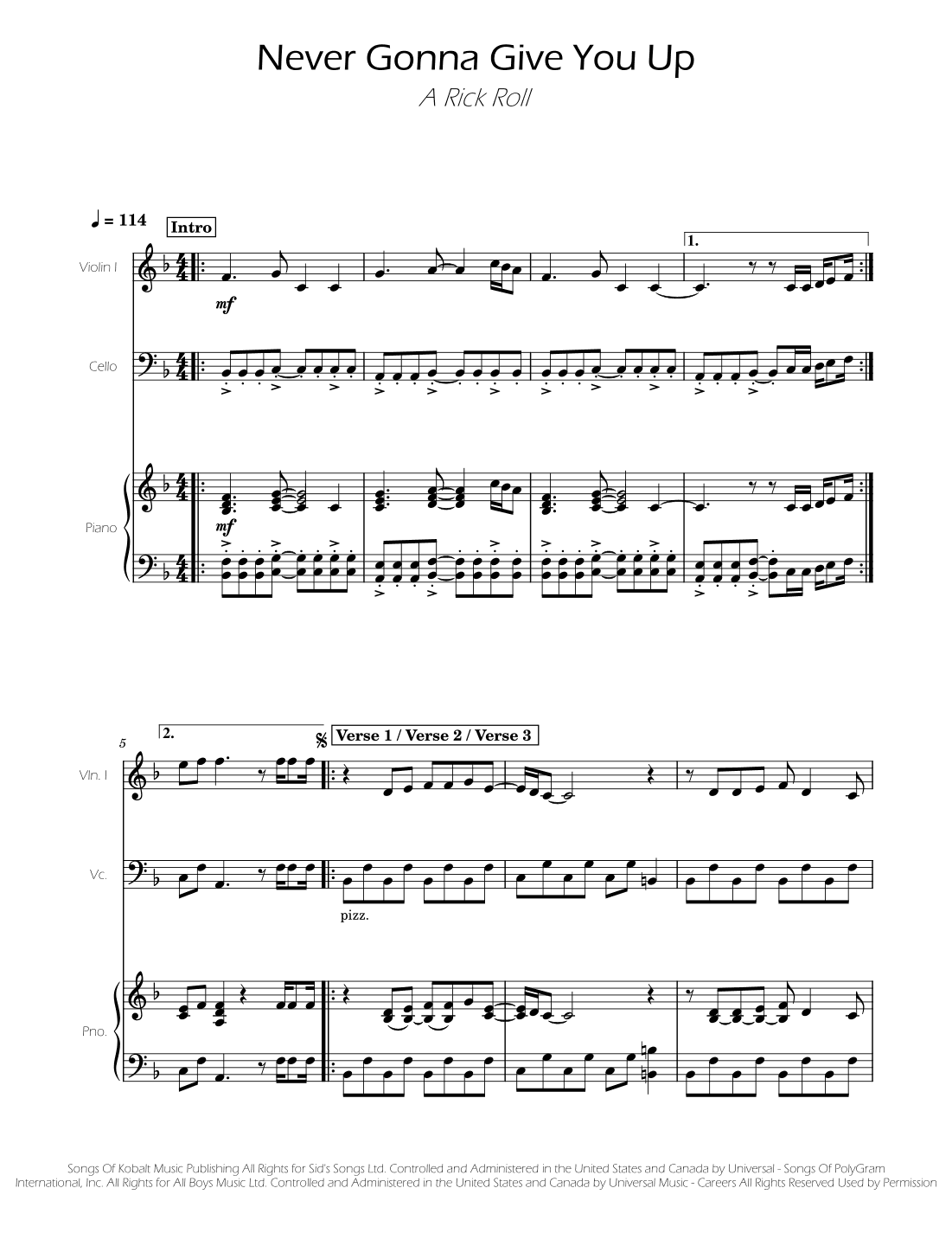 Never Gonna Give You Up (arr. Ygor Nunes)