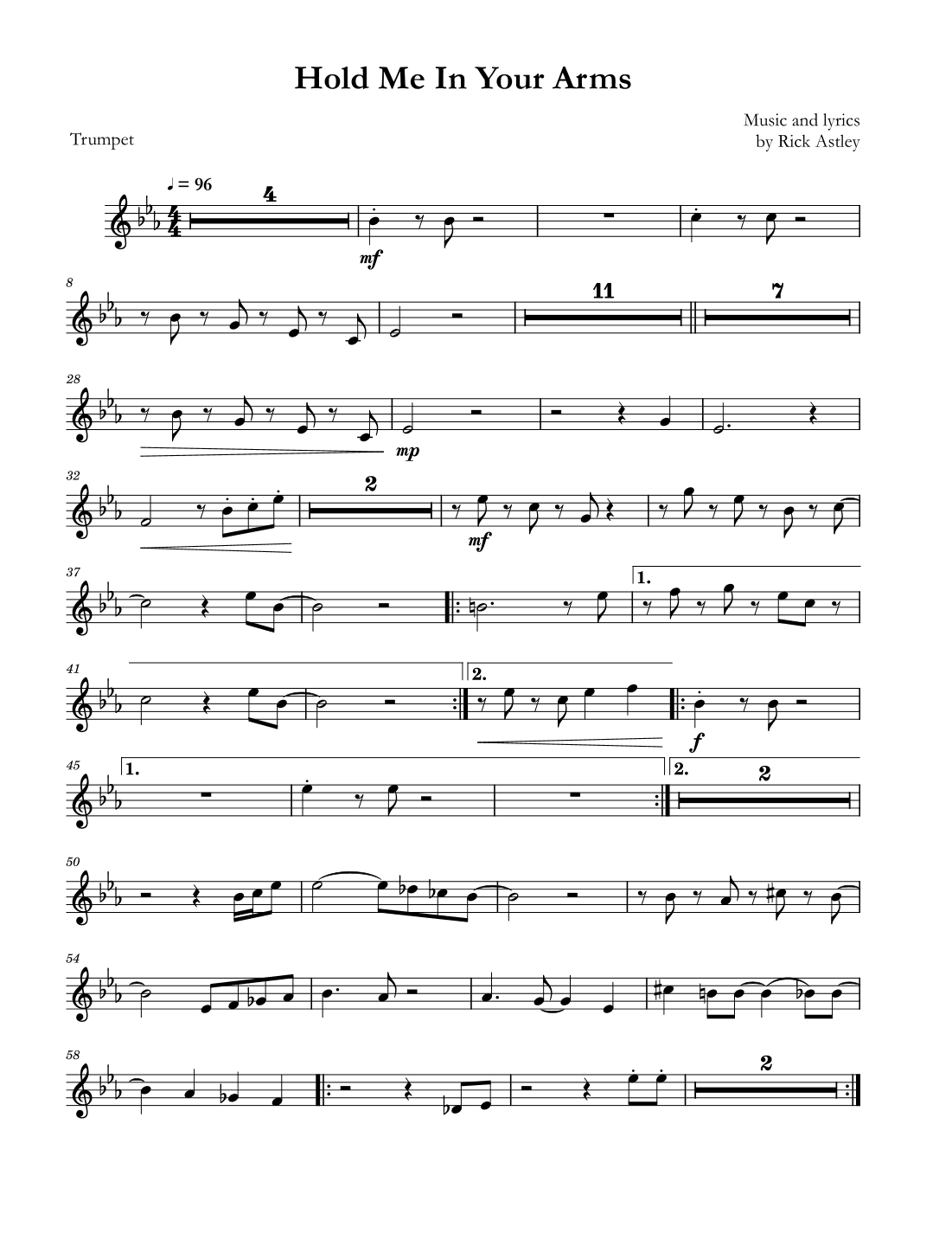 Hold Me In Your Arms (arr. David Lartey)