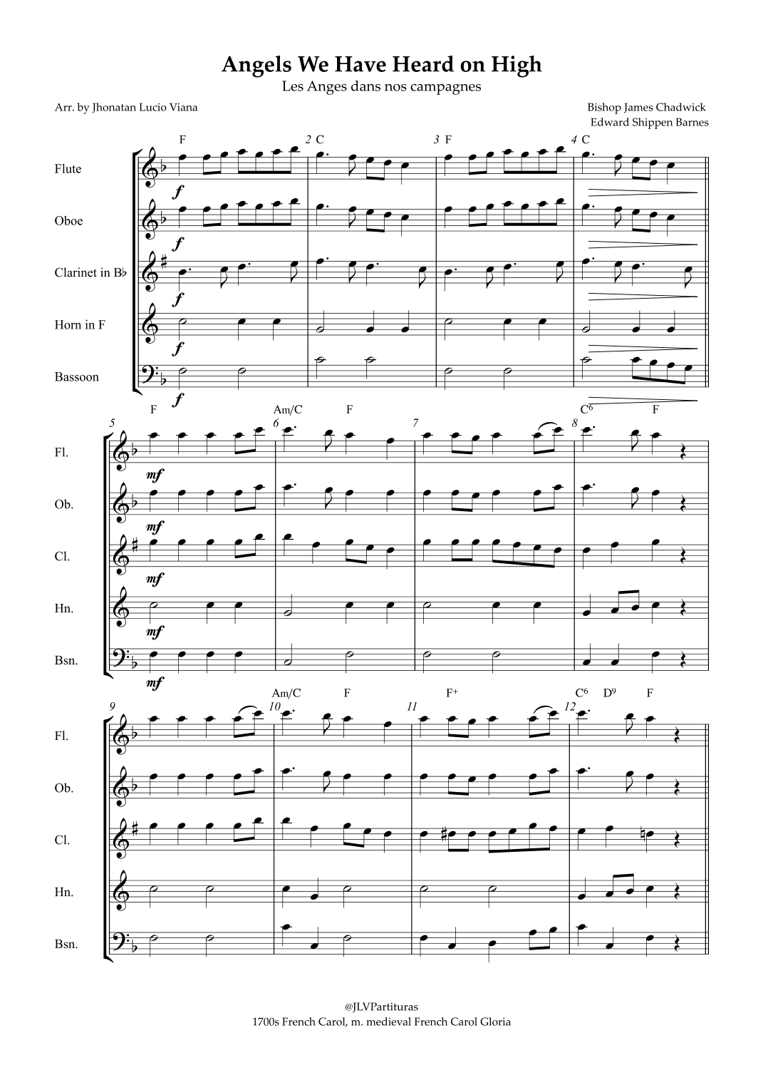 Angels We Have Heard on High (arr. Jhonatan Lucio Viana)