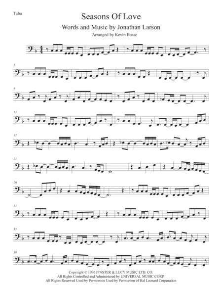 Seasons Of Love (arr. Kevin Busse)