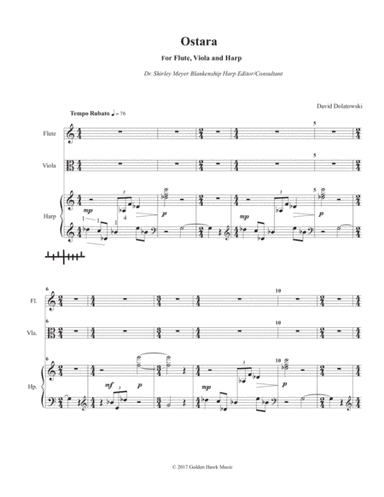 Ostara for Flute, Viola and Harp