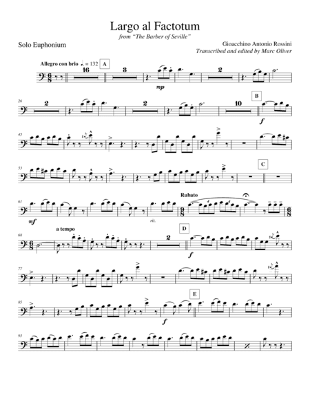 Largo al Factotum (from the Barber of Seville) transcribed for Concert band (arr. Marc Oliver)