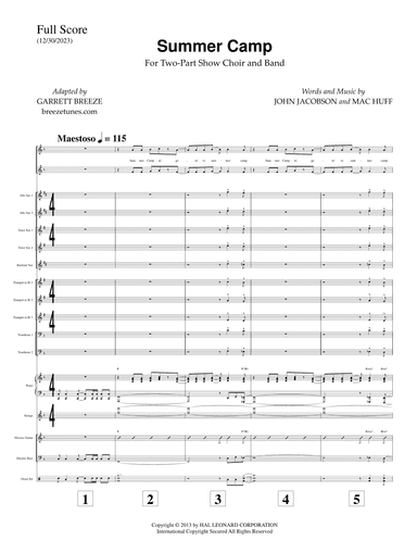 Summer Camp (arr. Garrett Breeze)