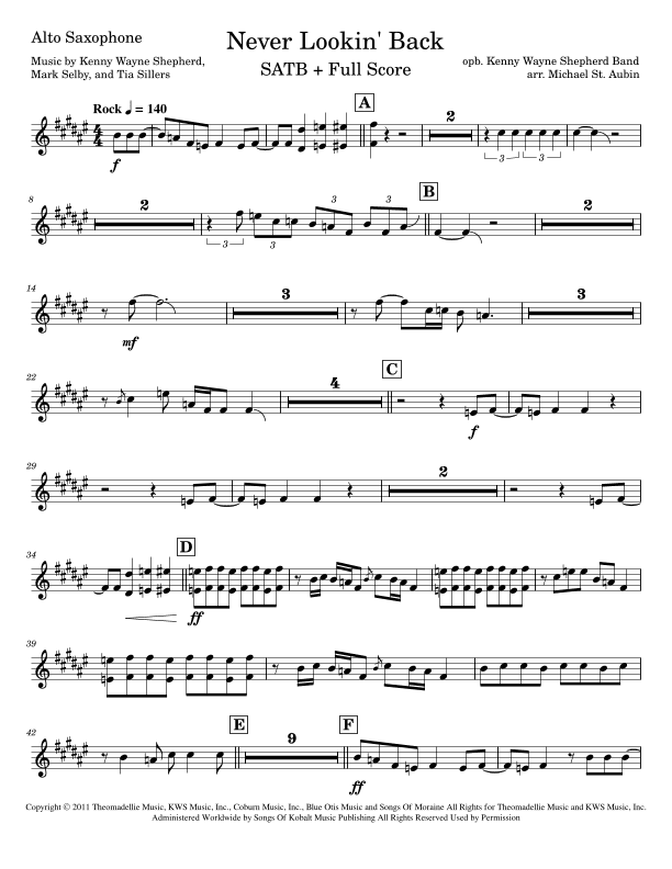 Never Lookin' Back (arr. Michael St. Aubin)