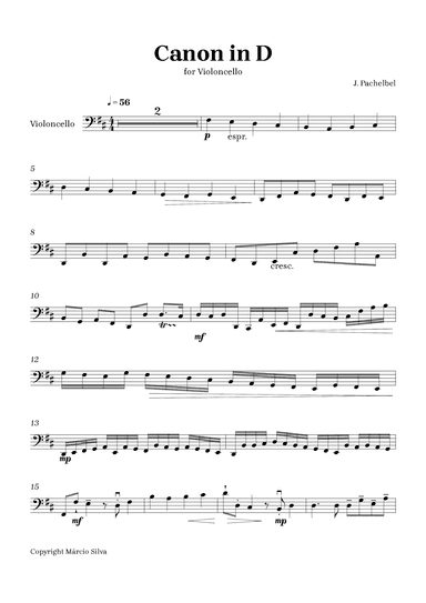 Canon in D (arr. Márcio Silva)