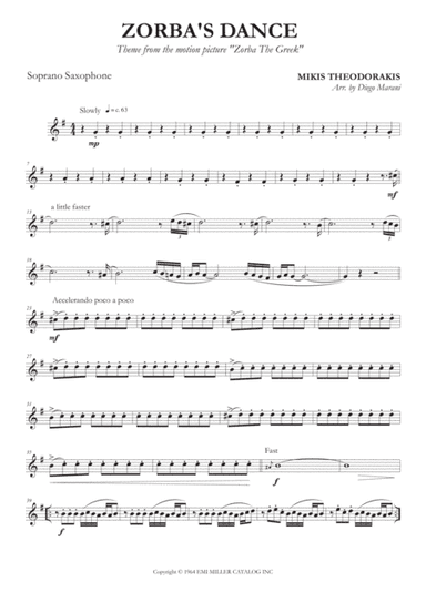 Zorbas Dance (arr. Diego Marani)