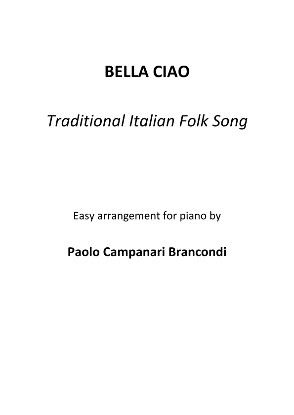Bella Ciao (arr. Paolo Campanari Brancondi)