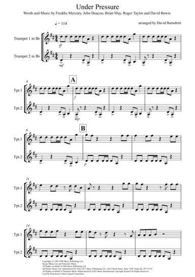 Under Pressure (arr. David Burndrett)