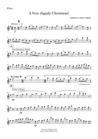 A Very Jiggidy Christmas! - Flute Part (arr. Stewart J Wallace)