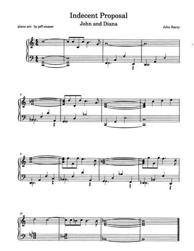 Indecent Proposal (main Theme) (arr. jeff siesser)