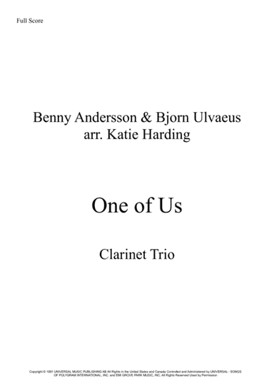 One Of Us (arr. Katie Harding)