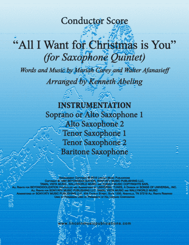 All I Want For Christmas Is You (arr. Kenneth Abeling)