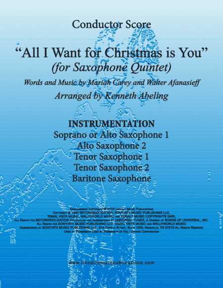 All I Want For Christmas Is You (arr. Kenneth Abeling)