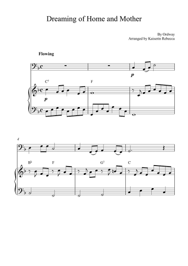 Dreaming of Home and Mother (arr. Kaiserin Rebecca)