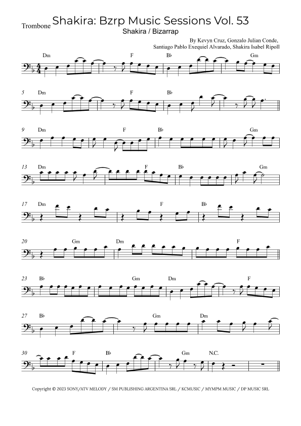 Shakira: Bzrp Music Sessions Vol. 53 (arr. Alex Nunes Rodrigues)