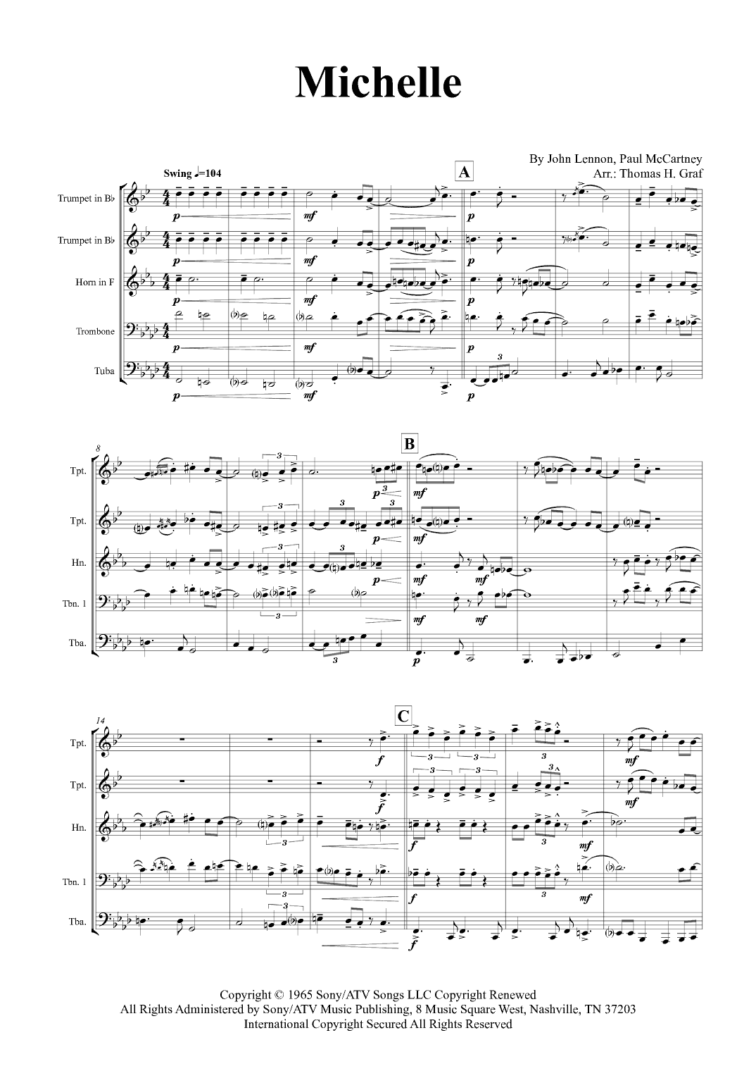 Michelle (arr. Thomas Graf)