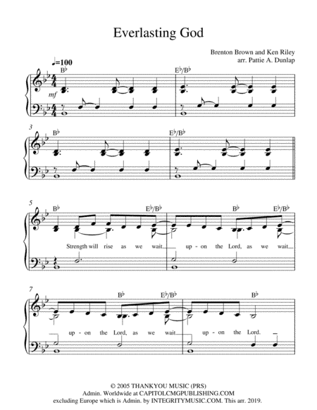 Everlasting God (arr. Pattie A. Dunlap)