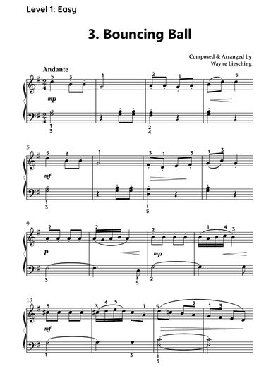 Bouncing Ball - Sheet Music for Piano Recital & Eisteddfods