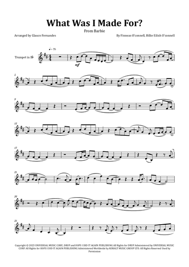 What Was I Made For? (arr. Glauco Fernandes)