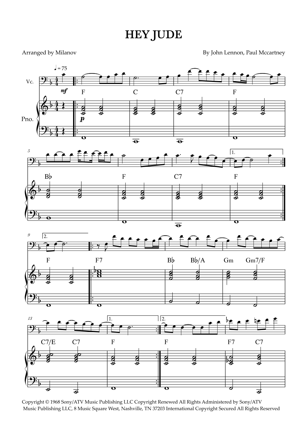Hey Jude (arr. Milanov)