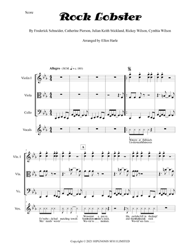 Rock Lobster (arr. Ellen Harle)