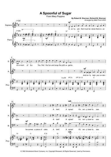 Spoonful of Sugar (arr. Matt Finch and Grenville Music)