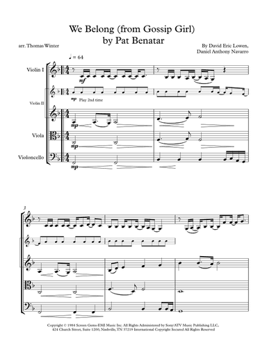 We Belong (arr. Thomas Winter)