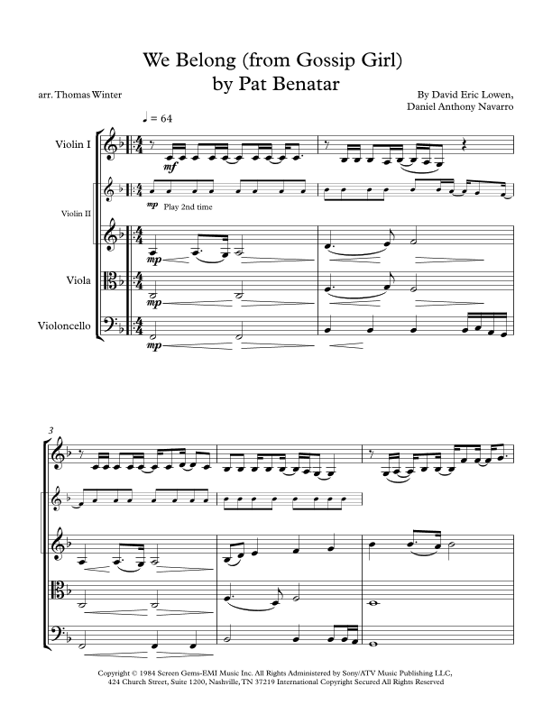 We Belong (arr. Thomas Winter)