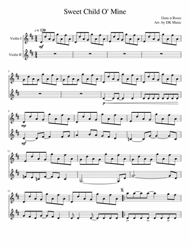 Sweet Child O' Mine (arr. DK Music)